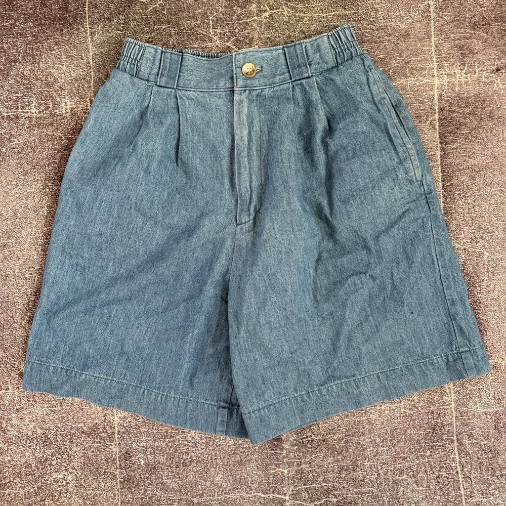 Women's Vintage 90's Gotcha Covered USA Light Blue Denim Mom Jean Shorts Sz 6